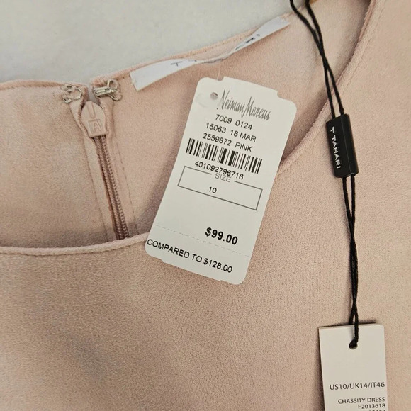 T. TAHARI  CHASSITY DRESS  SOFT PINK SIZE 10  NWT - Picture 4 of 12